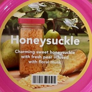 Honeysuckle Scented Wax Melt Jar - Pink Lid